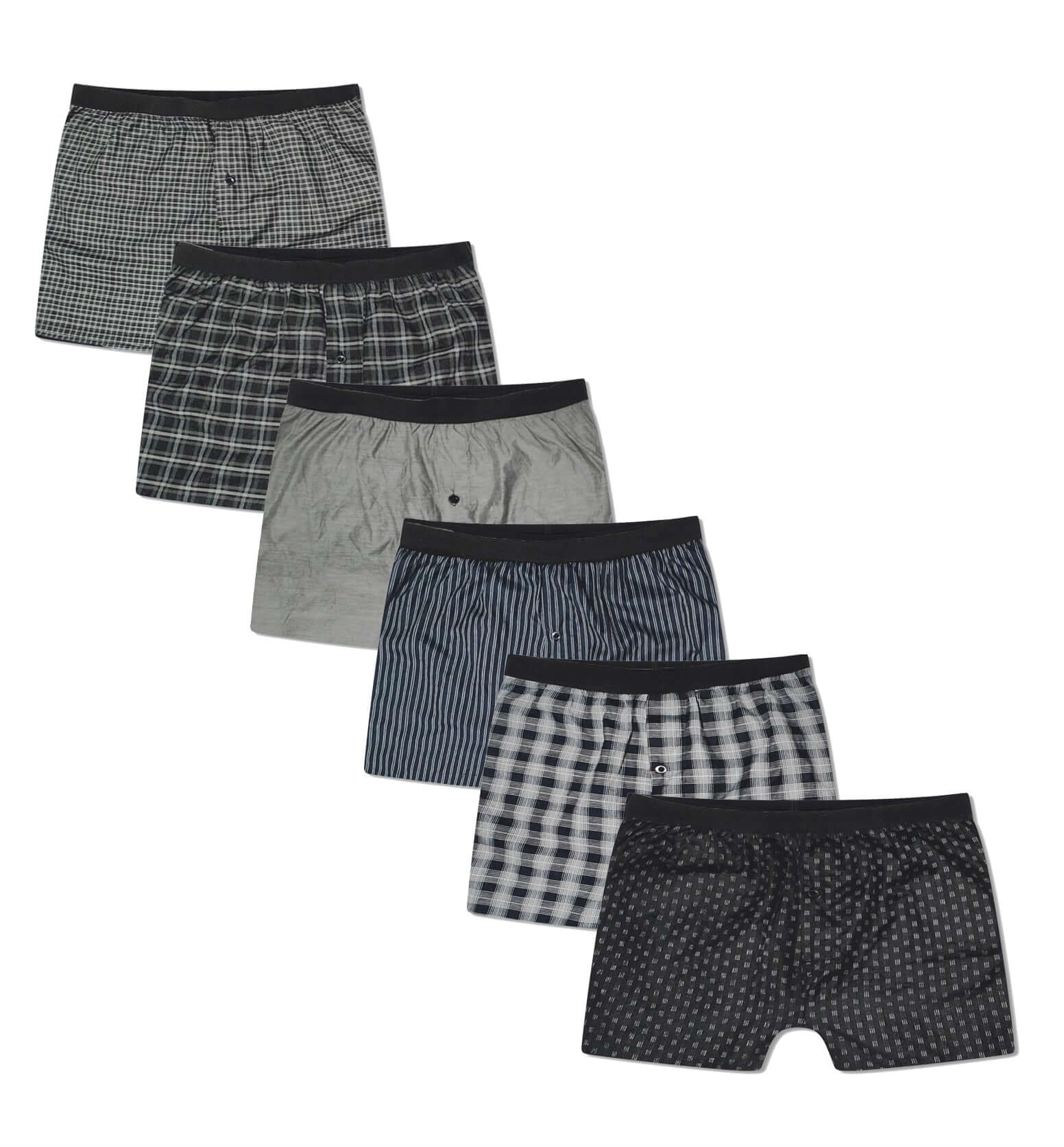 kleuring Molester barsten Pack Of 6 Men's Woven Boxers, Loose Fit Boxershorts, Comfort Waistband  Underwear (MB02). Buy Now For £8.00.