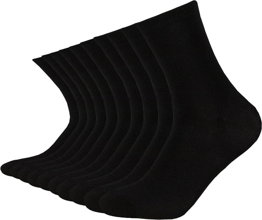 10 Pairs Women's Black Ankle Socks Breathable Super Soft Modal Cotton for Everyday Wear Size 4-8 Moisture-Wicking Durable by Sock Stack. Buy now for £8.00.