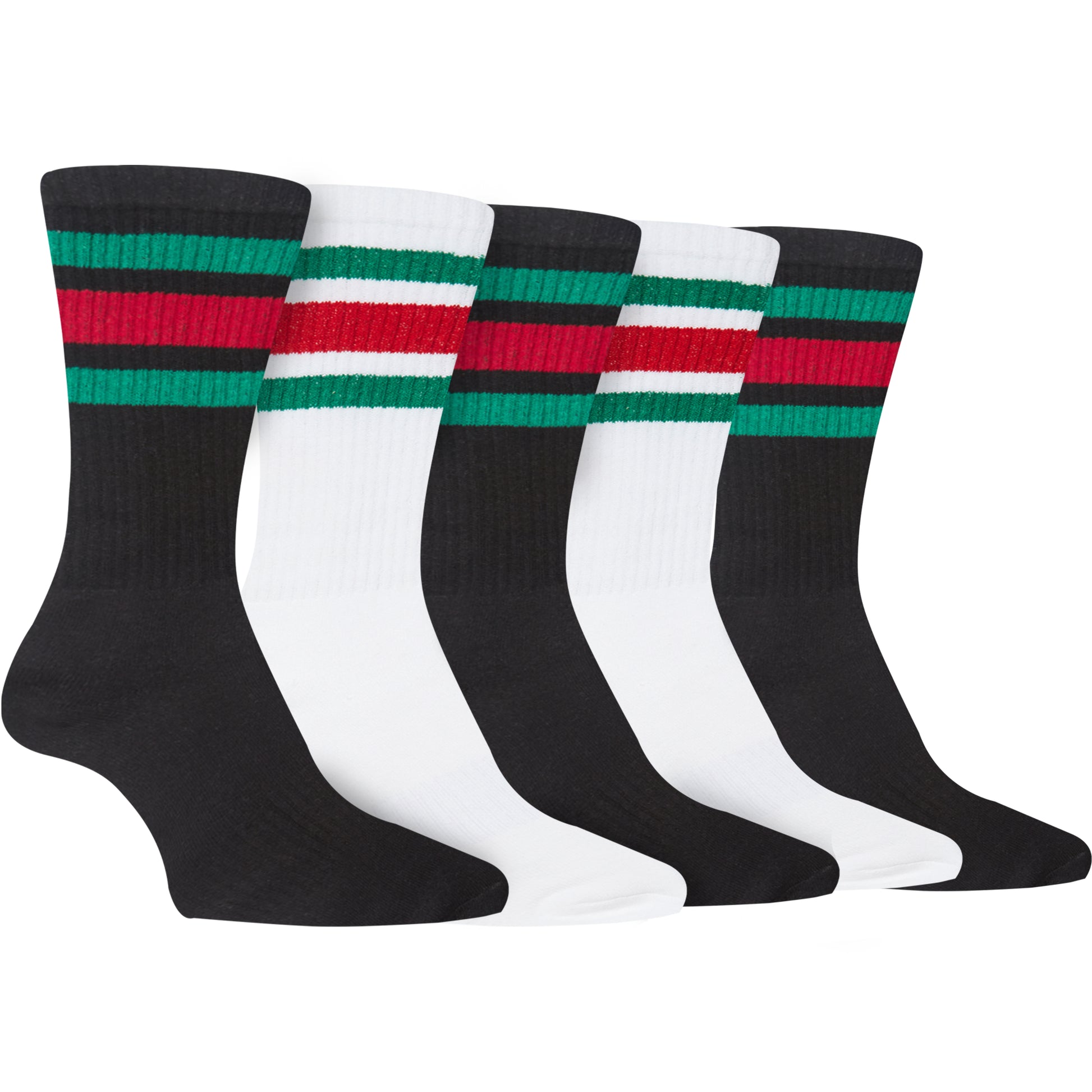 5 Pack Men's Stripes Sport Socks Cotton Durable Blend for Sports Casual & Everyday Designer Wear by Sock Stack. Buy now for £9.00.