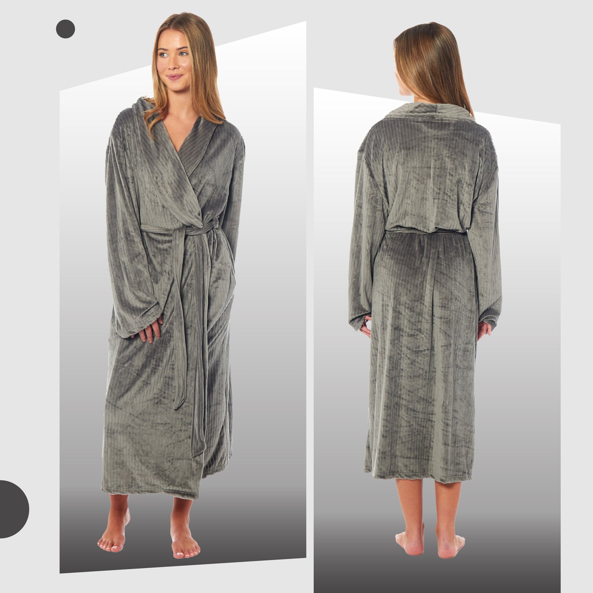 Women's Soft Warm Stripe Jacquard Long Dressing Gown with Belt and Pockets Cosy Shawl Collar Loungewear Robe By Daisy Dreamer. Buy now for £15.00. A Dressing Gown by OLIVIA ROCCO. _Hi_chtgptapp_optimised_this_description-generator,_Hi_chtgptapp_optimised_