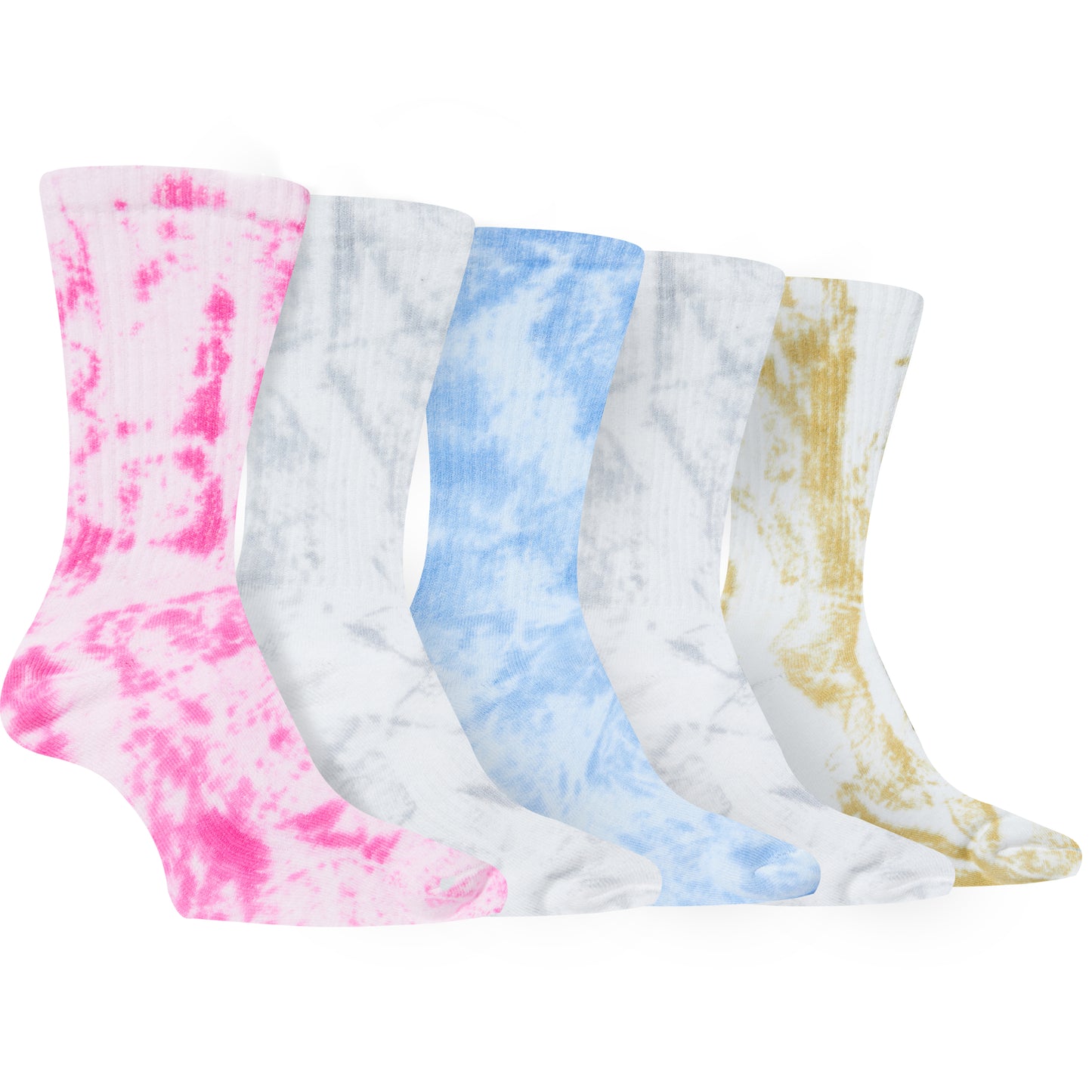 5 Pack Tie Dye Sport Socks Cotton Durable Blend for Casual & Everyday Designer Wear Unisex by Sock Stack. Buy now for £9.00.