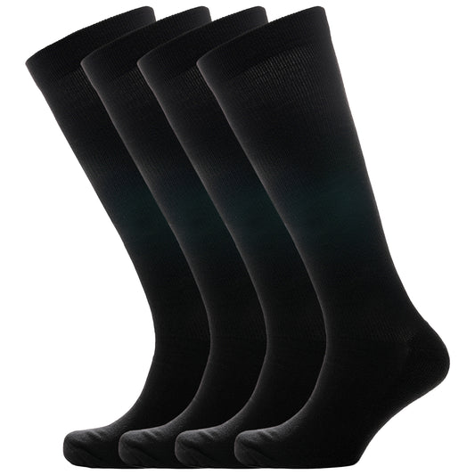 2 Pairs Travel Compression Socks Black Knee High Flight Socks for Circulation Swelling & Leg Support by Sock Stack. Buy now for £9.00.