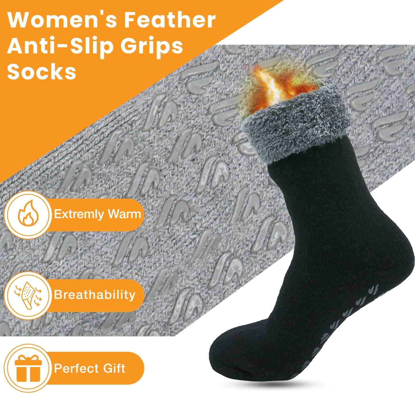 Pack of 2 Women's Feather Soft TOT Slipper Socks with Anti-Slip Grips Fleece Lined Cozy Winter Indoor Lounge Socks by Sock Stack. Buy now for £14.00. A Socks by Sock Stack. _Hi_chtgptapp_optimised_this_description-generator,_Hi_chtgptapp_optimised_this_se