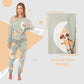 Women's Sloth Soft Fleece Pyjama Set Long Sleeve Animal Print Warm PJs Loungewear Sleepwear for Ladies by Daisy Dreamer