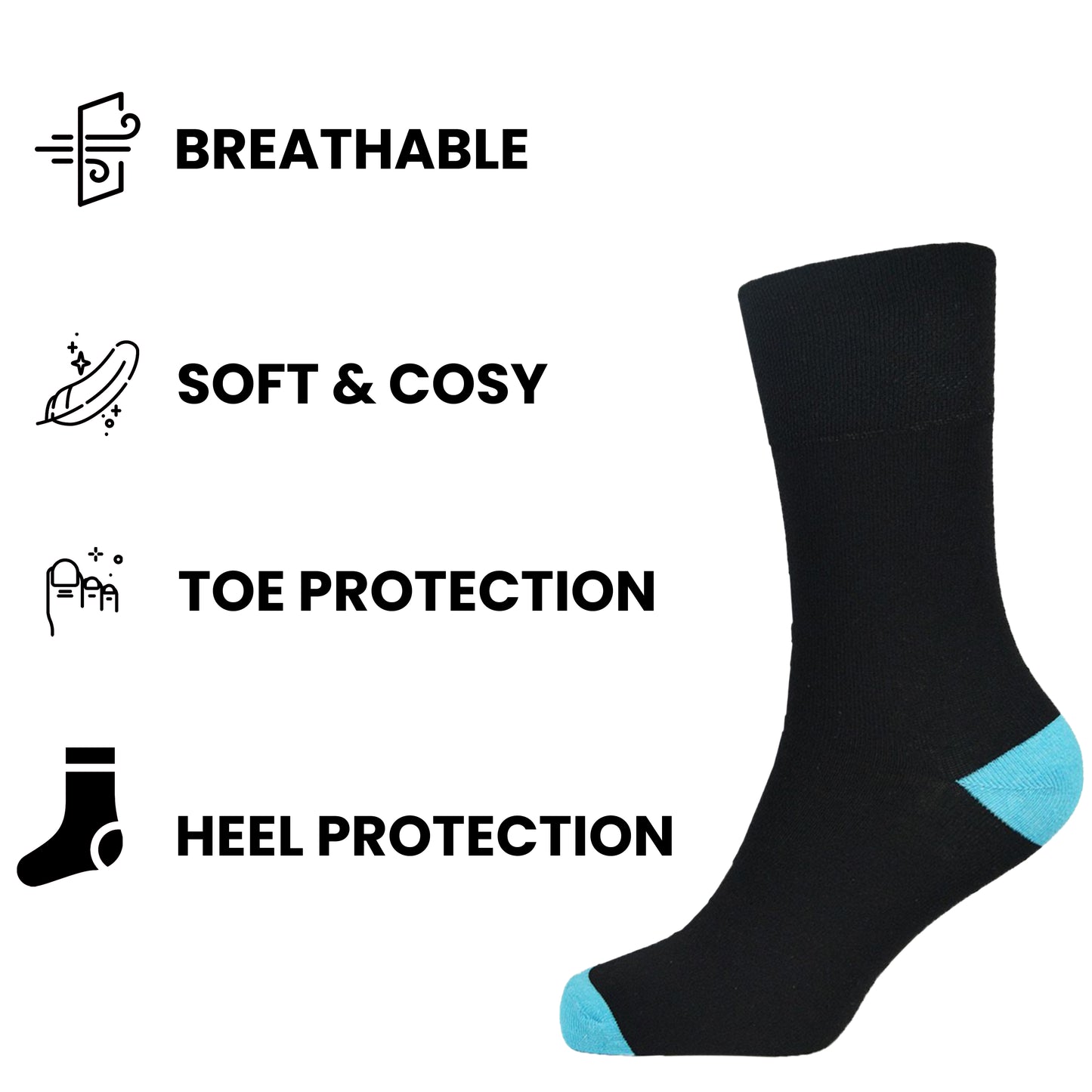 6 Pairs Men's Non-Elastic Diabetic Socks Soft Top Cotton Antibacterial Moisture-Wicking Black Sizes 6-11 by Sock Stack. Buy now for £10.00. A Socks by Sock Stack. _Hi_chtgptapp_optimised_this_description-generator,_Hi_chtgptapp_optimised_this_seo-meta-des