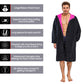 Unisex Adults Black/Pink Waterproof Windproof Changing Robe Hooded Outdoor Coat for Beach Swimming Surfing Warm Fleece Lining by Heatwave Thermalwear. Buy now for £40.00.