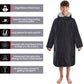 Changing Robe Kids Unisex Hooded Coat Black/Grey Windproof Waterproof Quick Dry for Beach Surfing Swimming by Heatwave Thermalwear. Buy now for £30.00.