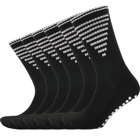 3 Pairs Black Anti Slip Football Grip Socks for Men Sports Socks for Gym Running Yoga Trekking Hiking by Sock Stack. Buy now for £9.00.