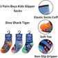 3 Pairs Boys Non-Slip Thermal Slipper Socks Dino Shark Tiger Designs Cozy Indoor Kids Socks Warm Anti-Skid Socks for Winter in Sizes 6-8 9-12 12-3 from Sock Stack. Buy now for £8.00.