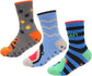 3 Pairs Boys Non-Slip Thermal Slipper Socks Dino Shark Tiger Designs Cozy Indoor Kids Socks Warm Anti-Skid Socks for Winter in Sizes 6-8 9-12 12-3 from Sock Stack. Buy now for £8.00.