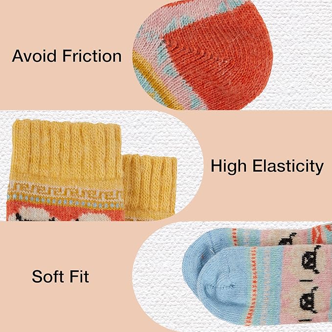 3 Pairs Womens Natural Thermal Alpaca Wool Socks Ultra Soft Warm Winter Boot Socks Non Slip Grippers Cute Nordic Designs Sizes UK 4-7 Daisy Dreamer. Buy now for £11.00.