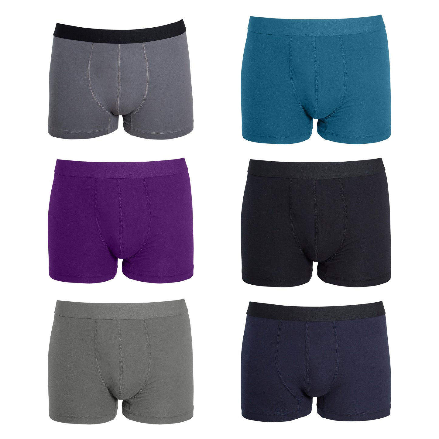 Pack of 6 Men's Dark Assorted Cotton Stretch Boxer Shorts Comfort Fit Underwear with Waistband For Men MB04 by Sock Stack. Buy now for £14.00.