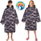 Changing Robe Kids Unisex Hooded Coat Camo/Black Windproof Waterproof Quick Dry for Beach Surfing Swimming by Heatwave Thermalwear. Buy now for £30.00.