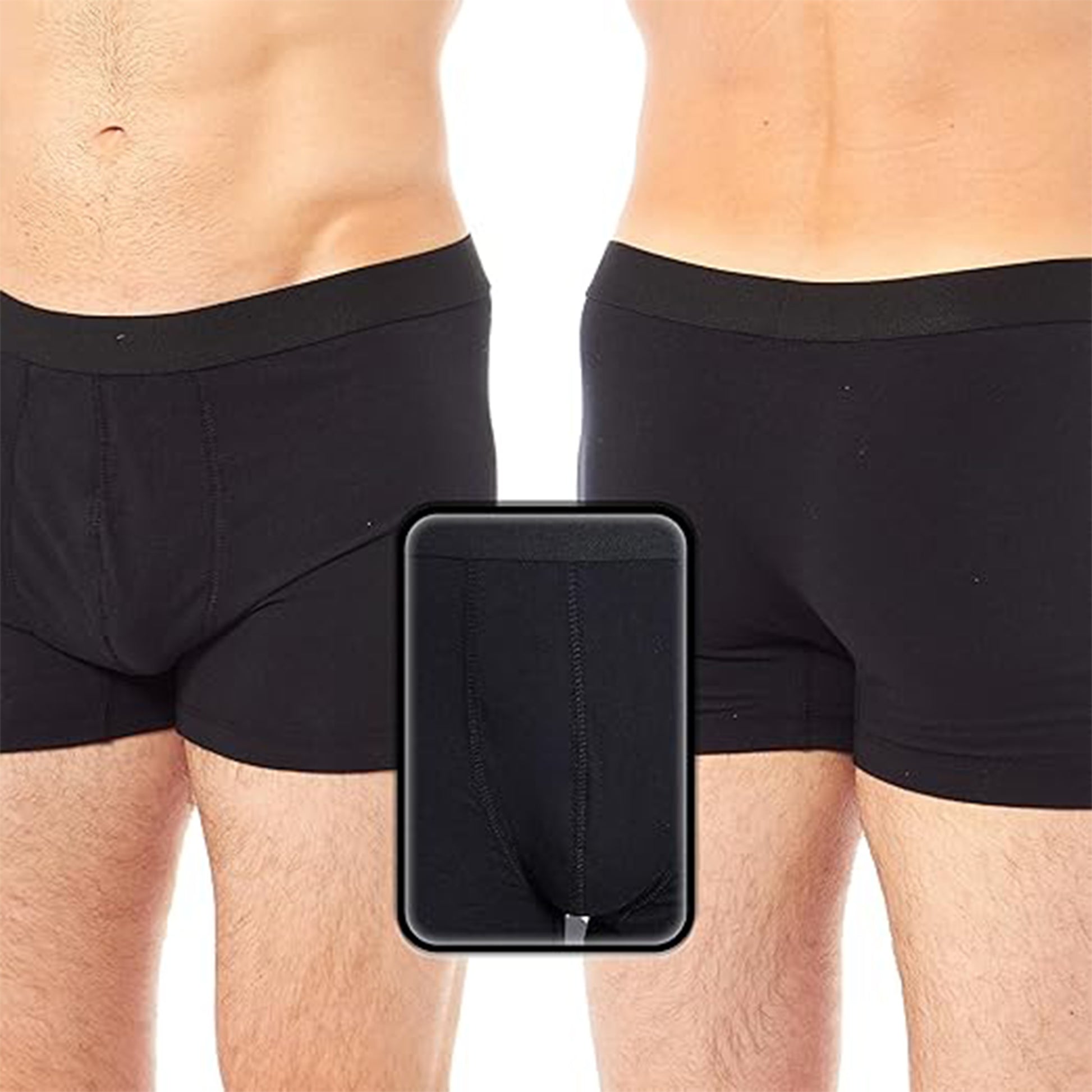 Pack of 6 Men's Black Cotton Stretch Boxer Shorts Comfort Fit Underwear with Waistband For Men MB03 by Sock Stack. Buy now for £14.00.