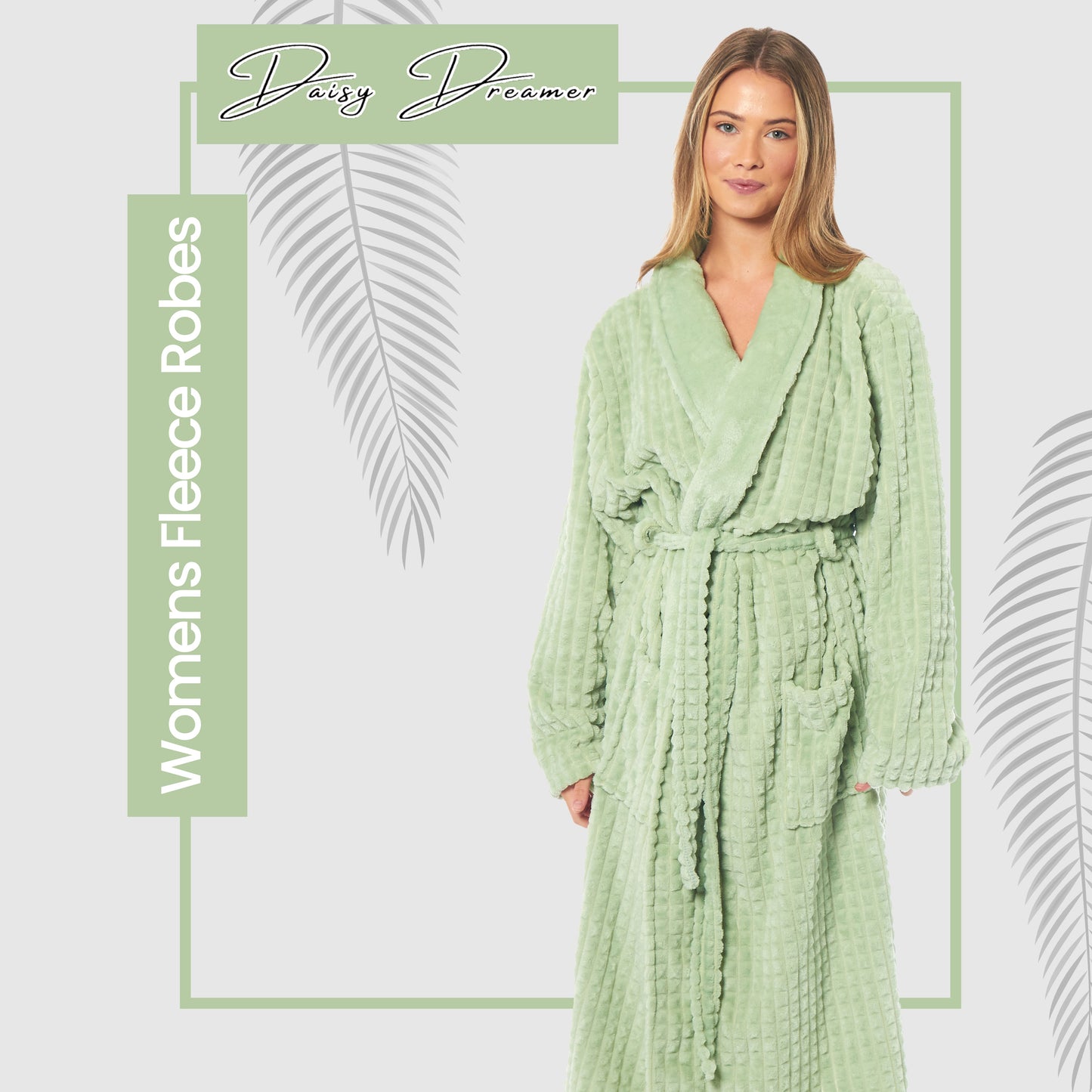 Women's Luxury Waffle Fleece Robe Soft Warm Long Dressing Gown with Belt and Pockets Loungewear by Daisy Dreamer. Buy now for £15.00. A Dressing Gown by Daisy Dreamer. _Hi_chtgptapp_optimised_this_description-generator,_Hi_chtgptapp_optimised_this_seo-met