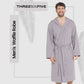 Men’s Hooded Waffle Cotton Bathrobe Grey Super Absorbent Spa Robe Luxury Dressing Gown for Home & Loungewear by Sock Stack. Buy now for £17.00.