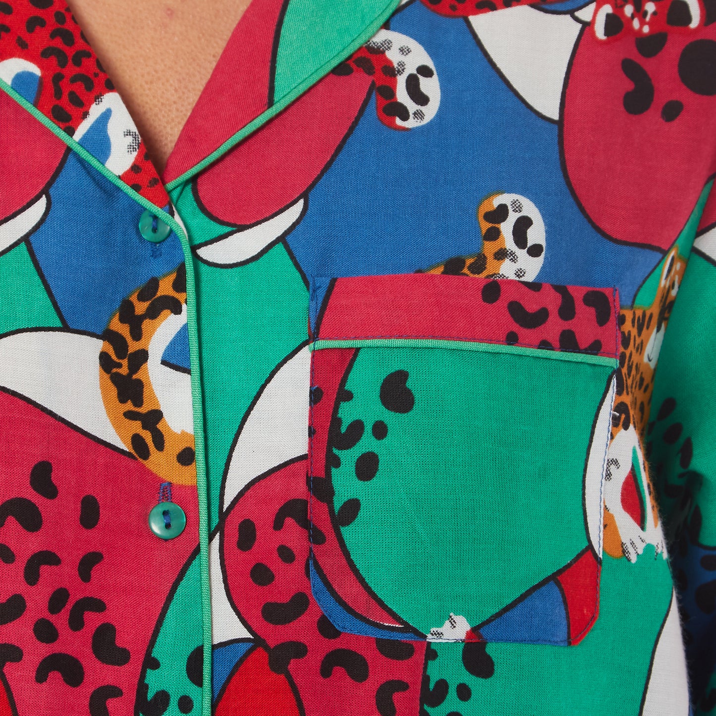 Women's Leopard Print Long Pyjama Set Button Up Soft Breathable Viscose Loungewear Sleepwear Relaxing PJ Set by Daisy Dreamer. Buy now for £15.00. A Pyjamas by Daisy Dreamer. _Hi_chtgptapp_optimised_this_description-generator,_Hi_chtgptapp_optimised_this_