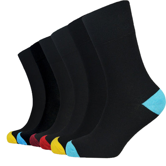 6 Pairs Men's Non-Elastic Diabetic Socks Soft Top Cotton Antibacterial Moisture-Wicking Black Sizes 6-11 by Sock Stack. Buy now for £10.00.