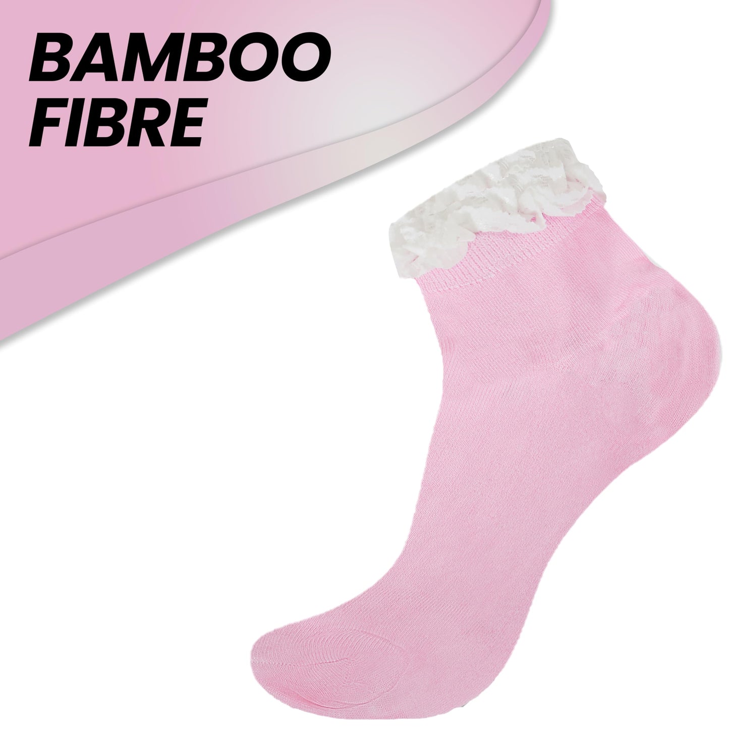 6 Pairs Ladies Bamboo Lace Socks Ultra Soft Antibacterial Moisture-Wicking Breathable Fashion Socks UK 4-7 Assorted Colours by Sock Stack. Buy now for £10.00. A Socks by Sock Stack. _Hi_chtgptapp_optimised_this_description-generator,_Hi_chtgptapp_optimise