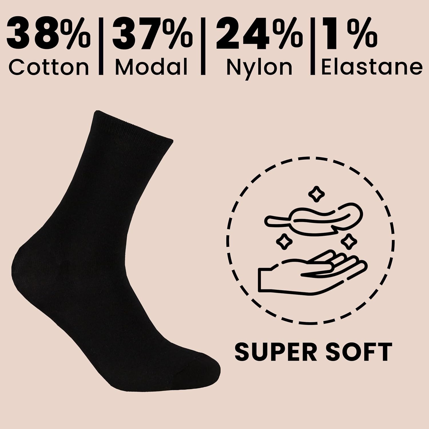 10 Pairs Women's Black Ankle Socks Breathable Super Soft Modal Cotton for Everyday Wear Size 4-8 Moisture-Wicking Durable by Sock Stack. Buy now for £8.00. A Socks by Sock Stack. _Hi_chtgptapp_optimised_this_description-generator,_Hi_chtgptapp_optimised_t