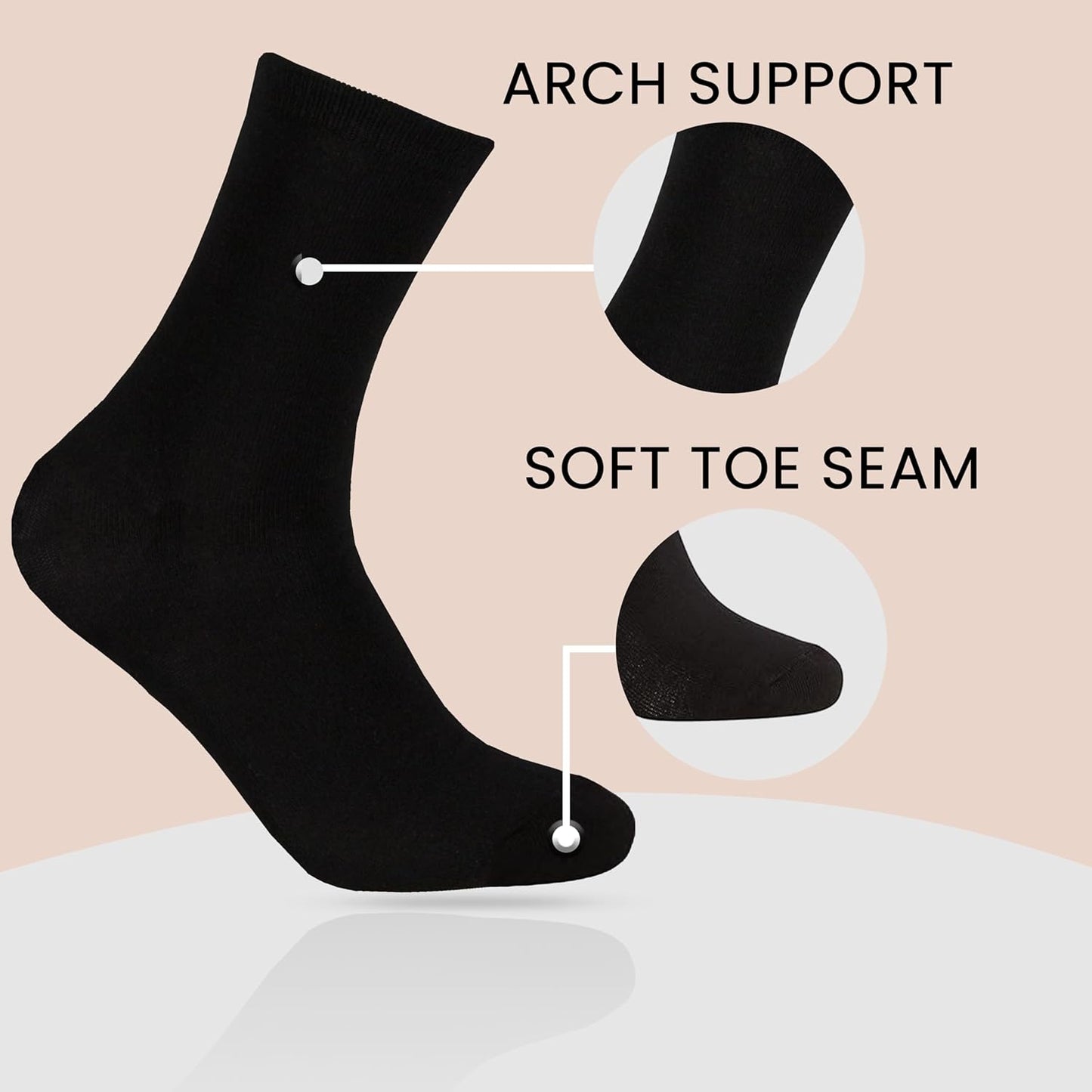 10 Pairs Women's Black Ankle Socks Breathable Super Soft Modal Cotton for Everyday Wear Size 4-8 Moisture-Wicking Durable by Sock Stack. Buy now for £8.00. A Socks by Sock Stack. _Hi_chtgptapp_optimised_this_description-generator,_Hi_chtgptapp_optimised_t