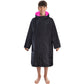 Changing Robe Kids Unisex Hooded Coat Black/Pink Windproof Waterproof Quick Dry for Beach Surfing Swimming by Heatwave Thermalwear. Buy now for £30.00.