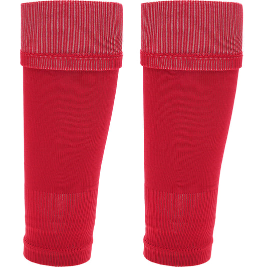 Kids Leg Sleeve Socks Red Fits Over Calf Shin Pads Compression Sleeves for Football Training Running by Sock Stack. Buy now for £9.00.