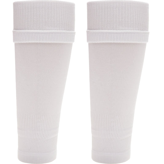 Kids Leg Sleeve Socks White Fits Over Calf Shin Pads Compression Sleeves for Football Training Running by Sock Stack. Buy now for £9.00.