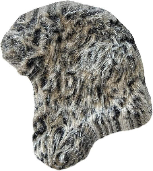 Ladies Faux Fur Winter Ski Hat with Ear Flaps and Matching Mittens Set for Warmth and Style Ideal for Outdoor Activities by Sock Stack. Buy now for £10.00.