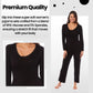 Ladies Ultra Soft Long Sleeve Pyjama Set Stretch Fit Black Green, Cozy All Seasons Loungewear, Viscose Spandex Women's Nightwear UK Sizes 8-22 by Daisy Dreamer. Buy now for £13.00.