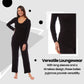 Ladies Ultra Soft Long Sleeve Pyjama Set Stretch Fit Black Green, Cozy All Seasons Loungewear, Viscose Spandex Women's Nightwear UK Sizes 8-22 by Daisy Dreamer. Buy now for £13.00.