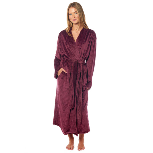 Women's Soft Warm Stripe Jacquard Long Dressing Gown with Belt and Pockets Cosy Shawl Collar Loungewear Robe By Daisy Dreamer. Buy now for £15.00. A Dressing Gown by OLIVIA ROCCO. _Hi_chtgptapp_optimised_this_description-generator,_Hi_chtgptapp_optimised_