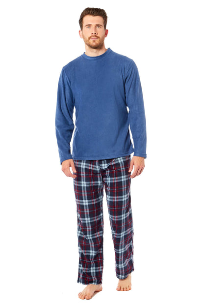 Men's Thermal Fleece Pyjama Set with Stylish Check Pants Soft Warm Loungewear PJs for Winter Perfect for Sleeping and Lounging in Various Sizes by Daisy Dreamer. Buy now for £14.00.