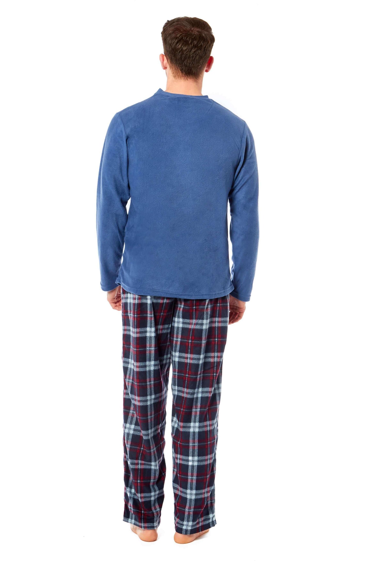 Men's Thermal Fleece Pyjama Set with Stylish Check Pants Soft Warm Loungewear PJs for Winter Perfect for Sleeping and Lounging in Various Sizes by Daisy Dreamer. Buy now for £14.00.