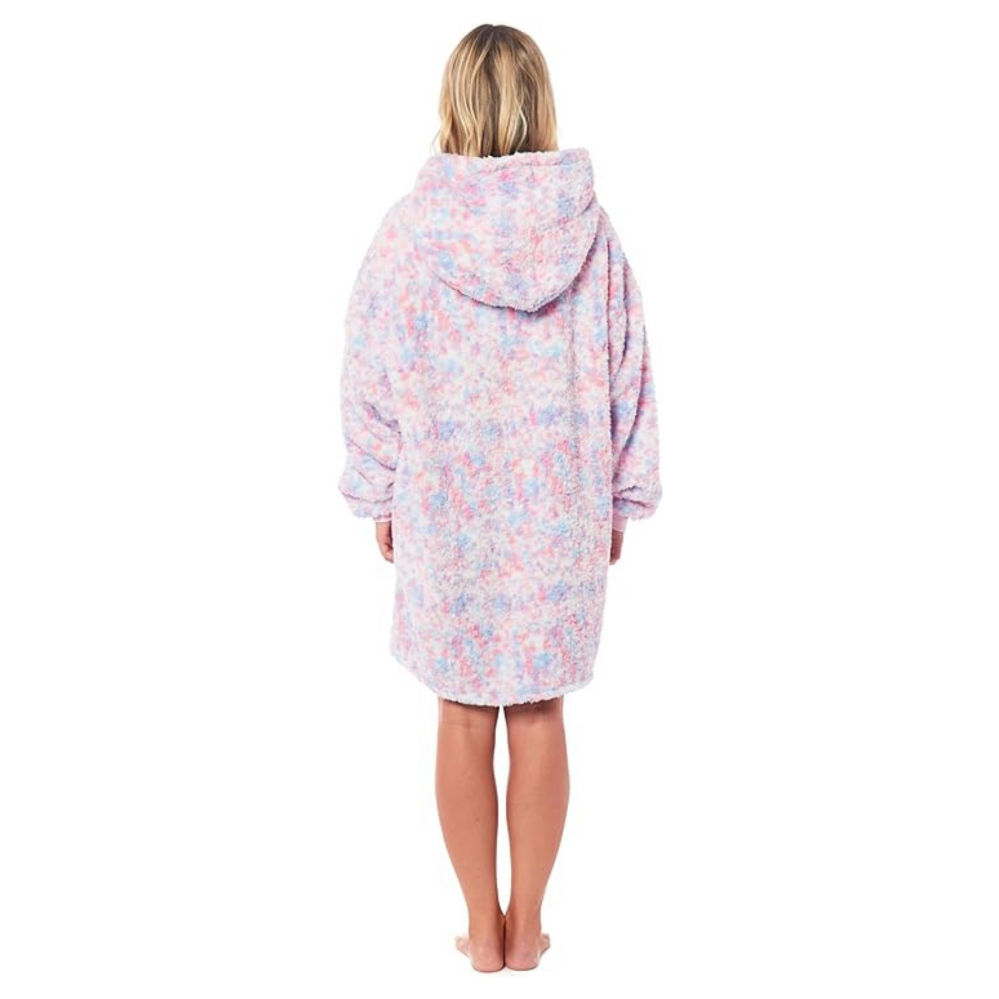 Oversized Ultra Soft Rainbow Hooded Blanket Sweatshirt with Sherpa Fur Lining Plush Flannel Giant Hoodie for Adults and Kids Perfect Gift by Daisy Dreamer. Buy now for £22.00.