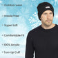 Pack of 2 Mens Winter Ski Beanie Hats with 3M Thinsulate Thermal Lining for Skiing Snowboarding Outdoor Activities Warm Breathable Moisture-Wicking Knit Caps by Sock Stack. Buy now for £8.00.
