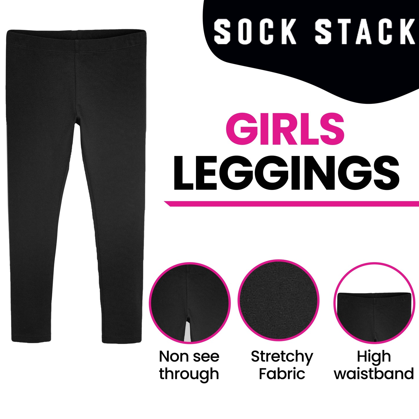 Pack of 3 Girls Thermal Fleece Leggings Warm Stretchable Winter Pants Versatile Kids Wear for Cold Weather Outdoor Activities School Home by Heatwave Thermalwear. Buy now for £8.00.