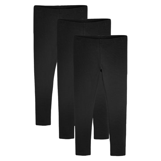 Pack of 3 Girls Thermal Fleece Leggings Warm Stretchable Winter Pants Versatile Kids Wear for Cold Weather Outdoor Activities School Home by Heatwave Thermalwear. Buy now for £8.00.