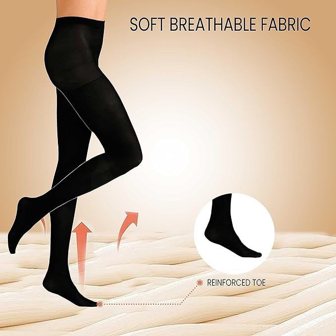 Pack of 3 Women's Black Thermal Tights 140 Denier Soft Cozy Winter Warmth Comfortable Fit Multiple Sizes Ideal for Cold Weather Fashion by Heatwave Thermalwear. Buy now for £11.00.