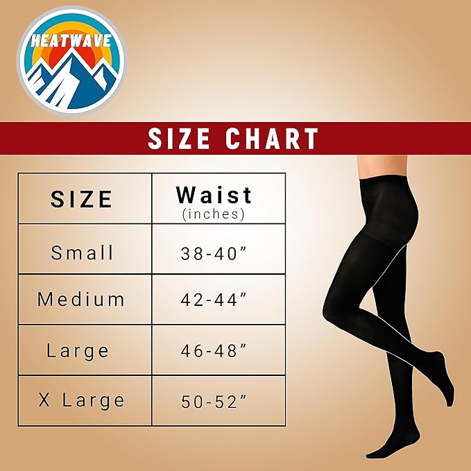 Pack of 3 Women's Black Thermal Tights 140 Denier Soft Cozy Winter Warmth Comfortable Fit Multiple Sizes Ideal for Cold Weather Fashion by Heatwave Thermalwear. Buy now for £11.00.