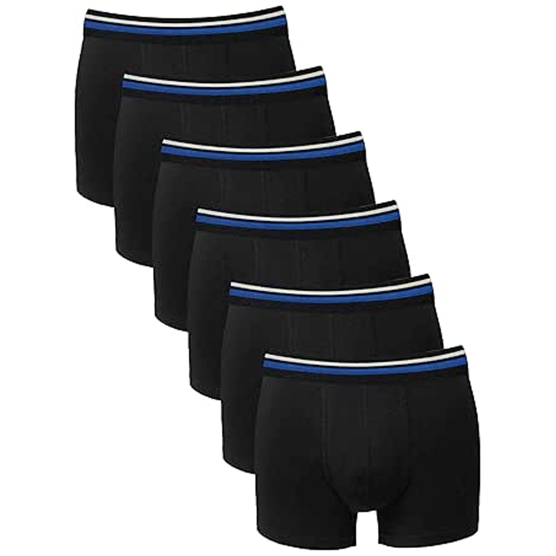 Pack of 6 Boys Comfort Fit Boxer Shorts Lycra Cotton Underwear for Kids 5-13 Durable Breathable with Secure Waistband Ideal for School Sports Everyday Sock Stack. Buy now for £8.00.