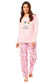 Soft Pink Dogs Pyjama Lounge Set for Women Comfortable Cotton Long Sleeve Top with Patterned Bottoms Elasticated Waistband Cozy PJs Available in Sizes Small to X Large Daisy Dreamer. Buy now for £15.00.