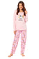 Soft Pink Dogs Pyjama Lounge Set for Women Comfortable Cotton Long Sleeve Top with Patterned Bottoms Elasticated Waistband Cozy PJs Available in Sizes Small to X Large Daisy Dreamer. Buy now for £15.00.