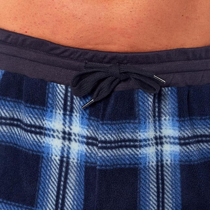 Ultra Soft Mens Fleece Lounge Pajama Pants Checkered Design Winter Comfort Elastic Waistband Relaxed Fit Warm Sleepwear by Daisy Dreamer. Buy now for £15.00.