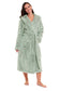 Ultra-Soft Sage Green Fleece Womens Extra-Long Velvet Bathrobe Cozy Loungewear Perfect for Cold Mornings and Evenings by Daisy Dreamer. Buy now for £20.00.