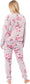 Women's Luxurious Floral Fleece Pyjama Set with Long Sleeve Top and Elastic Waist Pajamas Elegant Sleepwear for Warmth by Daisy Dreamer. Buy now for £20.00.