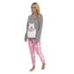 Women's Ultra-Soft Fleece Pyjama Set Cozy Polar Bear Print Long Sleeve Top and Elasticated Bottoms Warm Winter Nightwear by Daisy Dreamer. Buy now for £20.00.