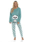 Women's Ultra-Soft Panda Snuggle Fleece Pyjama Set with Long Sleeve Top and Elasticated Bottoms for Lounging and Sleepwear by Daisy Dreamer. Buy now for £20.00.