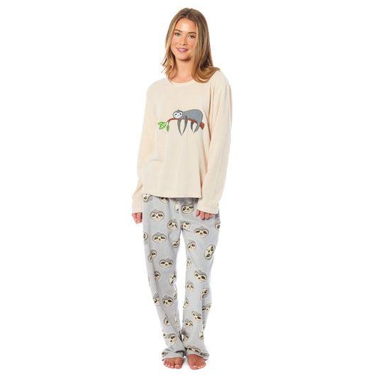 Women's Sloth Thermal Fleece Pyjamas Set Soft Warm Winter PJs Animal Print Loungewear Sleepwear Long Sleeve Top and Bottom by Daisy Dreamer. Buy now for £15.00. A Pyjamas by Daisy Dreamer. 100% polyester,_Hi_chtgptapp_optimised_this_description-generator,