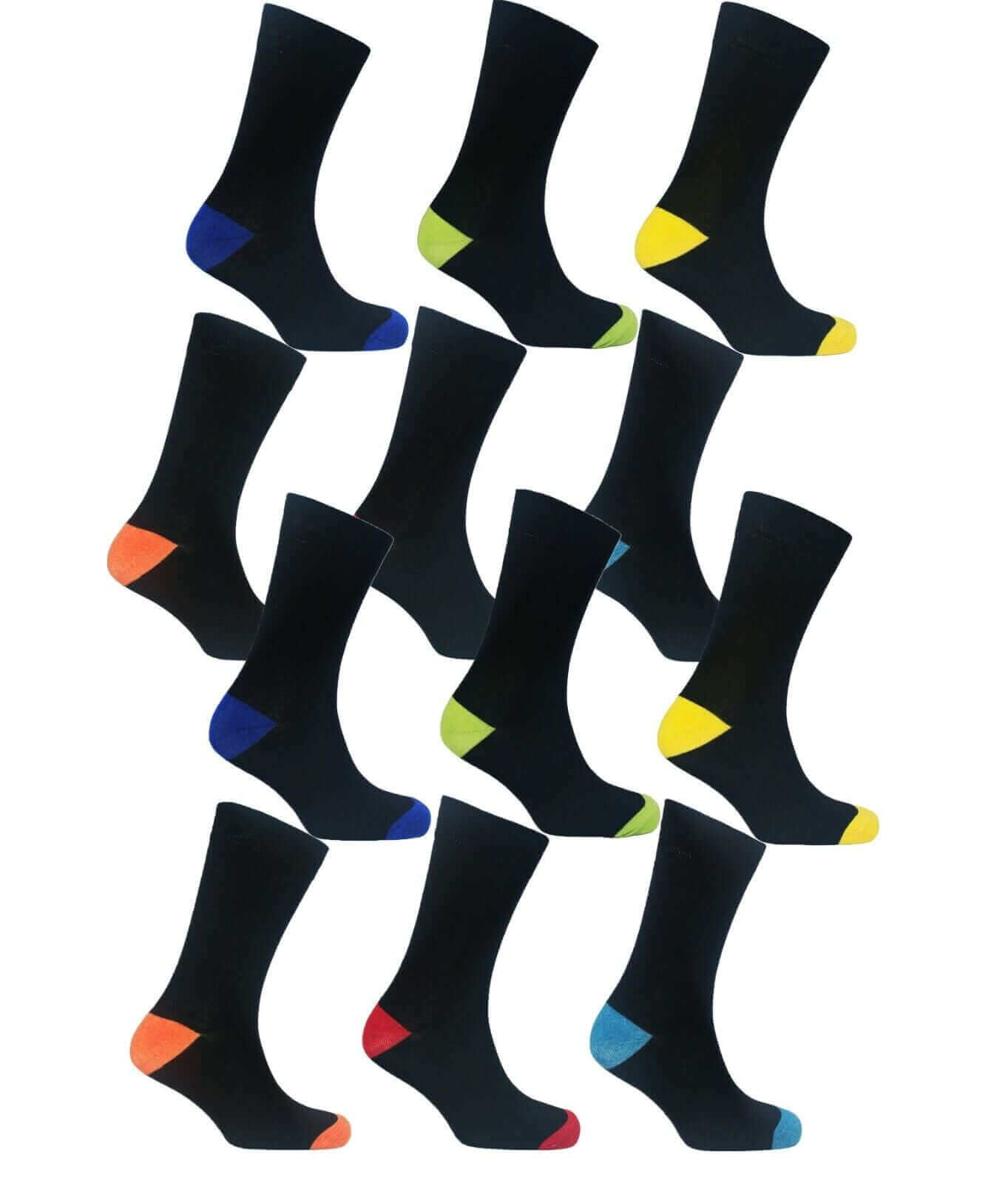 12 Pairs Mens Cotton Rich Argyle and Stripe Casual Work Dress Socks with Smooth Toe Seam All Season Breathable Fashionable Socks Size 6-11 by Sock Stack. Buy now for £9.00.